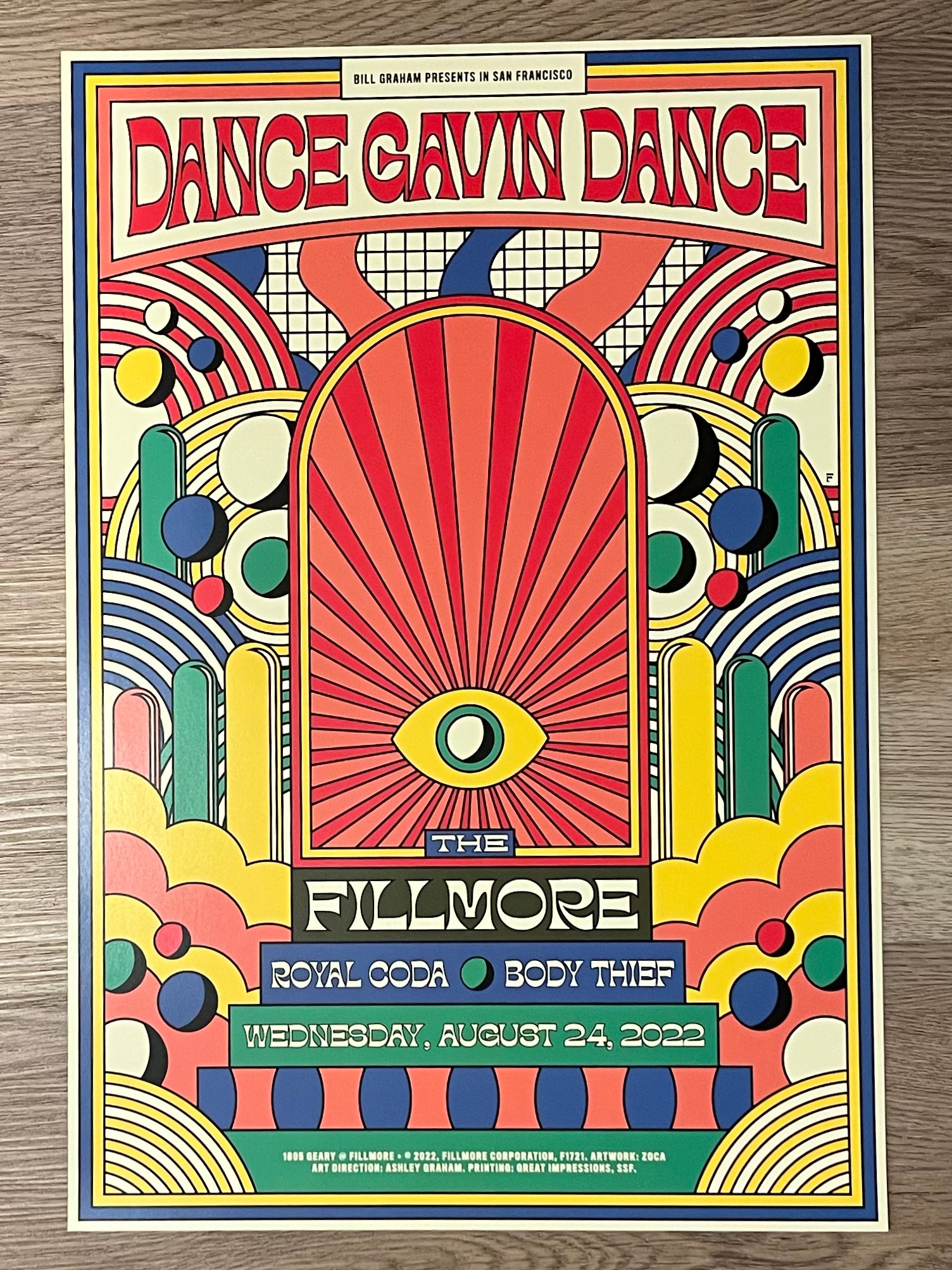 Poster from DGD Tour at The Fillmore San Francisco